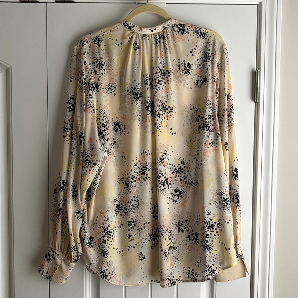 Equipment Cream and Black Floral Blouse - Picture 7 of 8